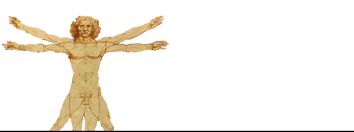 Vitruvian Man drawing by Leonardo da Vinci showcased in an article about his neurodivergence