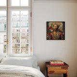 Prince Fyodor - Gay Russian Royalty Art Framed Canvas, Colorful Abstract Portrait Painting White Wall