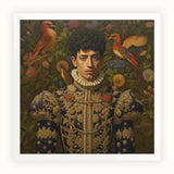 Prince Ignacio - Gay Spanish Royalty Art Print, Portrait Ornate Renaissance-style Doublet Gold Embroidery White Ruff
