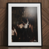Reverie - Gay Circuit Party Aristocrats Art Print, 12x16’’ / 31x41cm / Black Frame / 2’’ Matboard, Framed Party Scene Print