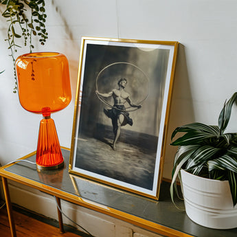 Ringleader - Gay Neoclassical Art Print, Vintage Black White Ballet Photograph Gold Frame