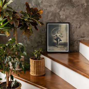 Ringleader - Gay Neoclassical Art Print, Framed Black White Photograph Ballet Dancer Graceful Pose