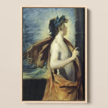 Figure of Apollo from ?The Forge Vulcan’ - John Singer Sargent Framed Canvas, 12x18’’ / 31x46cm / Natural Floating Frame, Oil Painting B