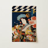 Sawamura Tanosuke III als Prinzessin Minazuru - Kunstdruck von Toyohara Kunichika 