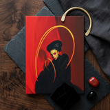 Serafina - Lesbian Witch Art Print / Canvas Red Painting Stylized Figure Black Attire Bold, Prints