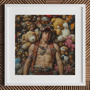 Soft Landing - Lowbrow Gay Pilot Art Print