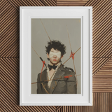 Spearhead - Gay Outlaw Dandy Art Print, Framed Painting Blindfolded Man Pierced Arrows