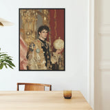 Suleiman - Gay Ottoman Sultan Framed Canvas, Framed Portrait Man Regal Attire