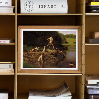 Swimming Hole - Thomas Eakins Art Print, Framed Painting Swimmers Hole Summer Day