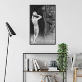The Anarchist - Sascha Schneider Framed Canvas, Black White Artistic Photograph Nude Figure Classical Pose
