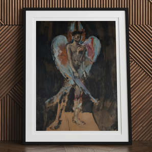 The Angel of Sodom - Christian Berard Art Print, Framed Expressive Painting Winged Figure