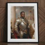 The General - Vintage Gay Military Art Print, Portrait Man Ornate Medieval Armor