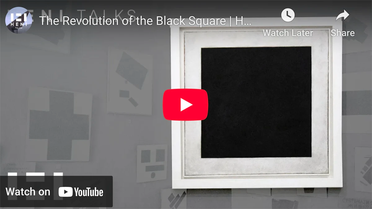 Video exploring a black square painting’s impact in Black & White Art history.