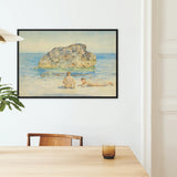 The Sunbathers Henry Scott Tuke Framed Canvas, Framed Beach Scene Painting