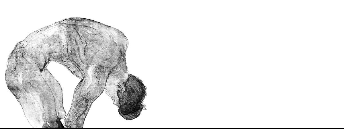 Solid black void iPhone case featuring a male nude art design for art history enthusiasts