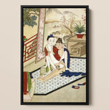 Scholar and Actor - F. M. Bertholet Collection Framed Canvas, 12x18’’ / 31x46cm / Black Floating Frame, Framed Erotic Painting Traditional