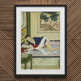 Actor and Scholar - F. M. Bertholet Collection Art Print, 20x30’’ / 51x76cm / Black Frame / 2’’ Matboard, Framed Erotic Painting Style