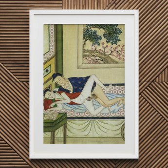 Actor and Scholar - F. M. Bertholet Collection Art Print, 20x30’’ / 51x76cm / White Frame / 2’’ Matboard, Framed Colorful Ukiyo-e Style