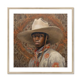 Titus - Gay Black Dandy Cowboy Art Print, Framed Portrait Cowboy