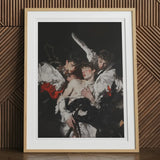Trinity - Unholy Gay Saints Art Print, 12x16’’ / 31x41cm / Natural Frame / 2’’ Matboard, Framed Print Dramatic Painting Group Figures