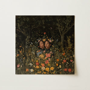 Tuned In - Black Transgender Twins Art Print / Canvas