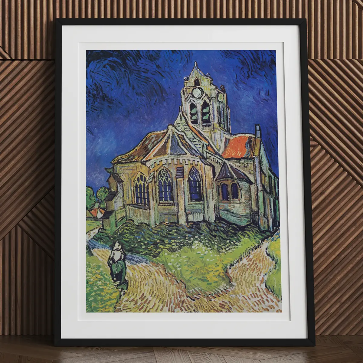 Framed Van Gogh painting showcasing Vincent van Gogh’s unique style and artistic genius.