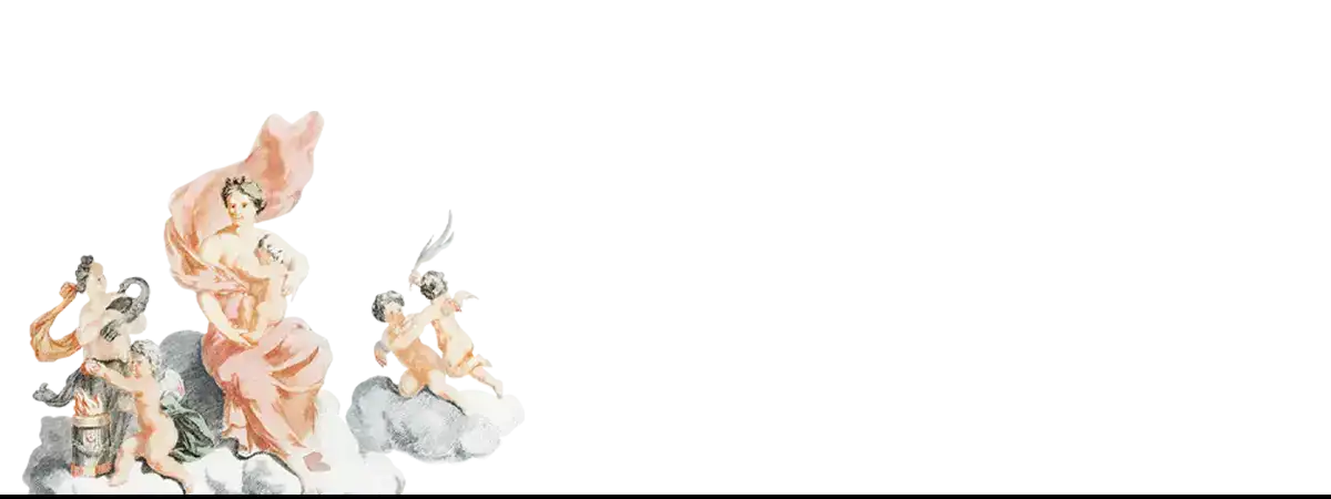 Classical figures with flowing robes illustrating Von Gloeden’s Sicilian mythography