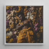 Zonked - Lowbrow Queer Black Punk Framed Canvas, 12x12’’ / 31x31cm / White Floating Frame, Framed Album Cover Art