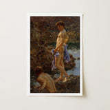 A Bathing Group (1914) - Henry Scott Tuke Art Print / Canvas, Cornwall’s Tidal Pools, Hold, Secrets, Victorian Age’s Stiffness, Standing