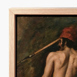 A Greek Slave - William Etty Art Print / Canvas Framed Oil Painting Figure Profile Dark Hair Red Homoerotic, Prints