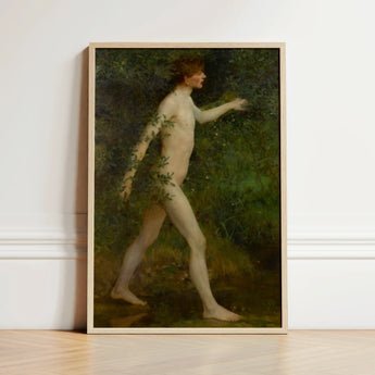 A Woodland Bather - Henry Scott Tuke Art Print / Canvas Framed Classical Painting Nude Male Figure Reddish-brown Hair, Moves, Prints