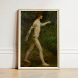 A Woodland Bather - Henry Scott Tuke Art Print / Canvas Framed Classical Painting Nude Male Figure Dense Green, Moves, Prints