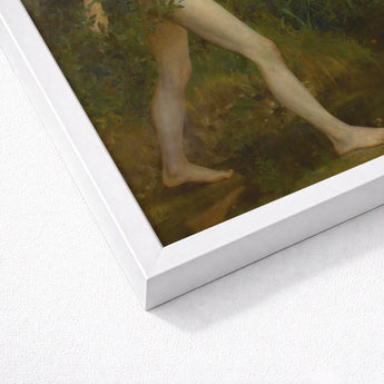 A Woodland Bather - Henry Scott Tuke Art Print / Canvas White Framed Classical Painting Bare Legs, Moves, Prints