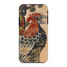 Otsu-e of Eagle - Edo Art Iphone Case, Xs / Matte, Decorative Phone Case Vintage-style Japanese Woodblock Print Rooster