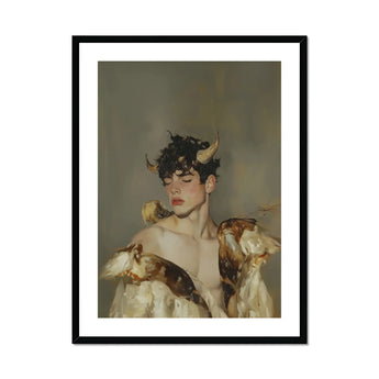 Aamon - Grand Marquis of Hell Art Print, Artistic Portrait Person Surrounded Chickens