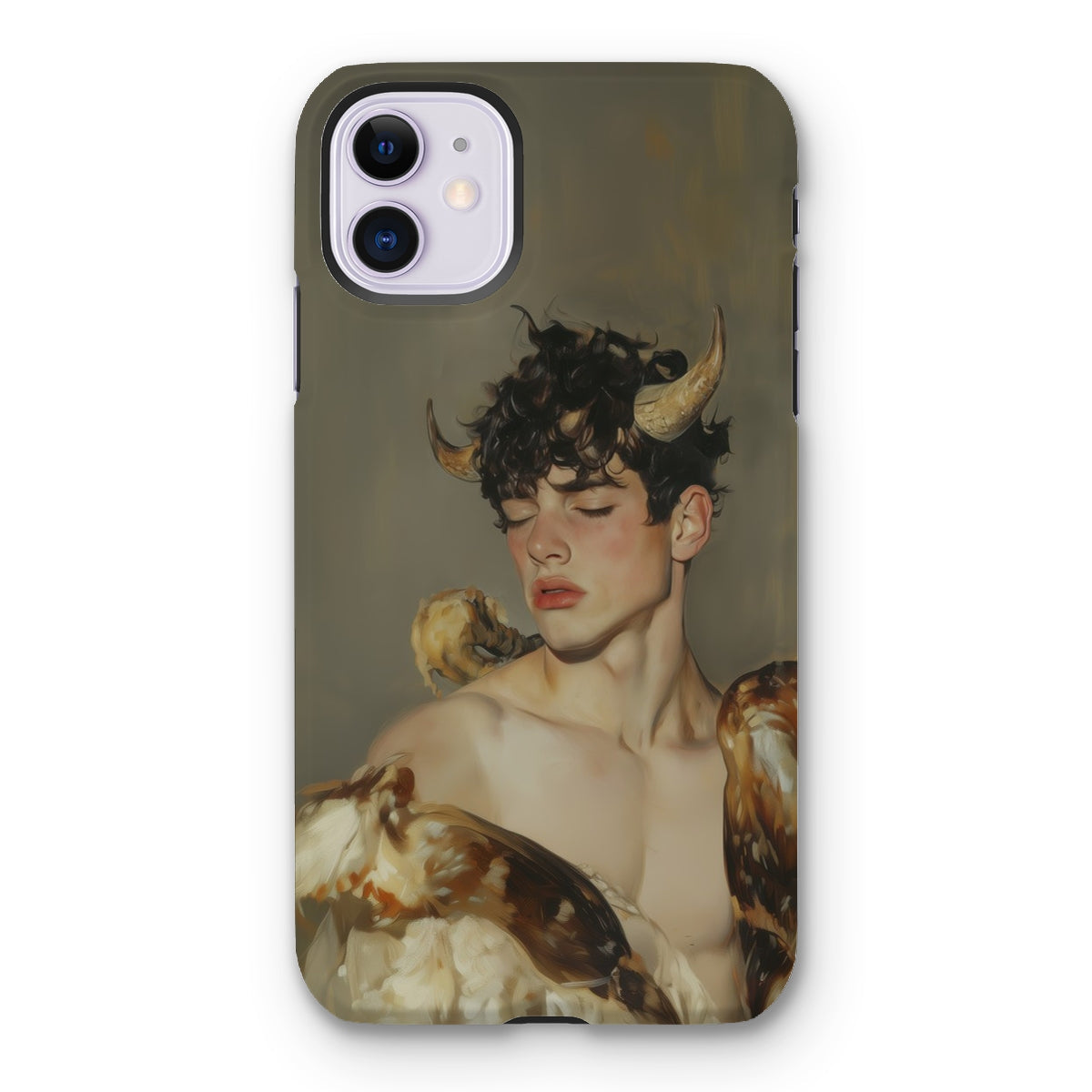 Aamon - Grand Marquis of Hell Art Iphone Case, 11 / Matte, Iphone Case Classical Painting Horned Man