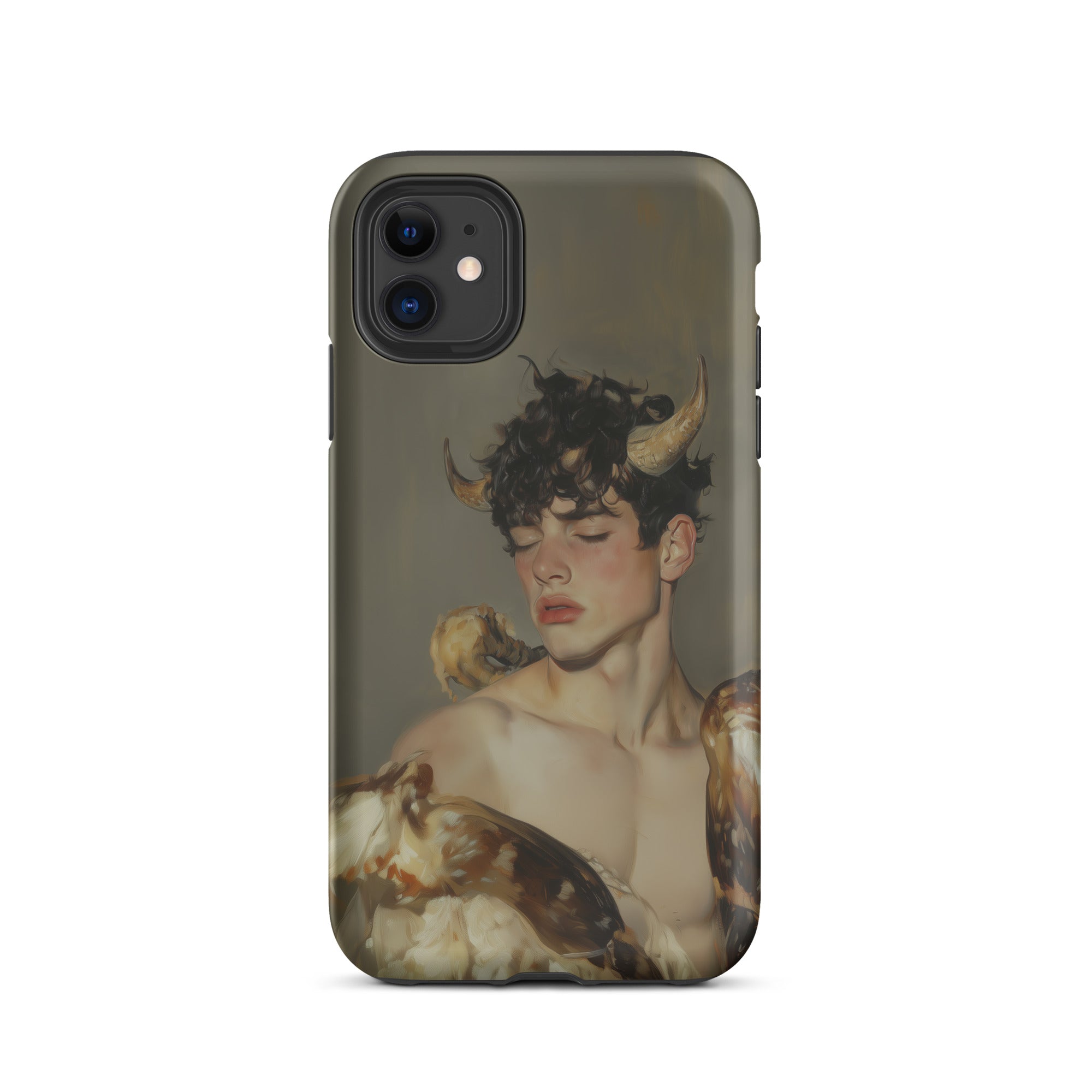 Aamon Grand Marquis of Hell Art Iphone Case, 11 / Matte, Phone Case Classical Painting Horned Man