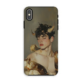 Aamon - Grand Marquis of Hell Art Phone Case Iphone Xs Max / Matte Phone Case Painting Horned Man Hell Art Iphone, Vision Carved, Iphone