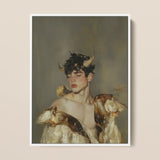 Aamon - Grand Markies van de Hel kunstprint / Canvas, 12x16’’ / 31x41cm / Witte lijst, Posters, prints & beeldende kunst, Toby Leon