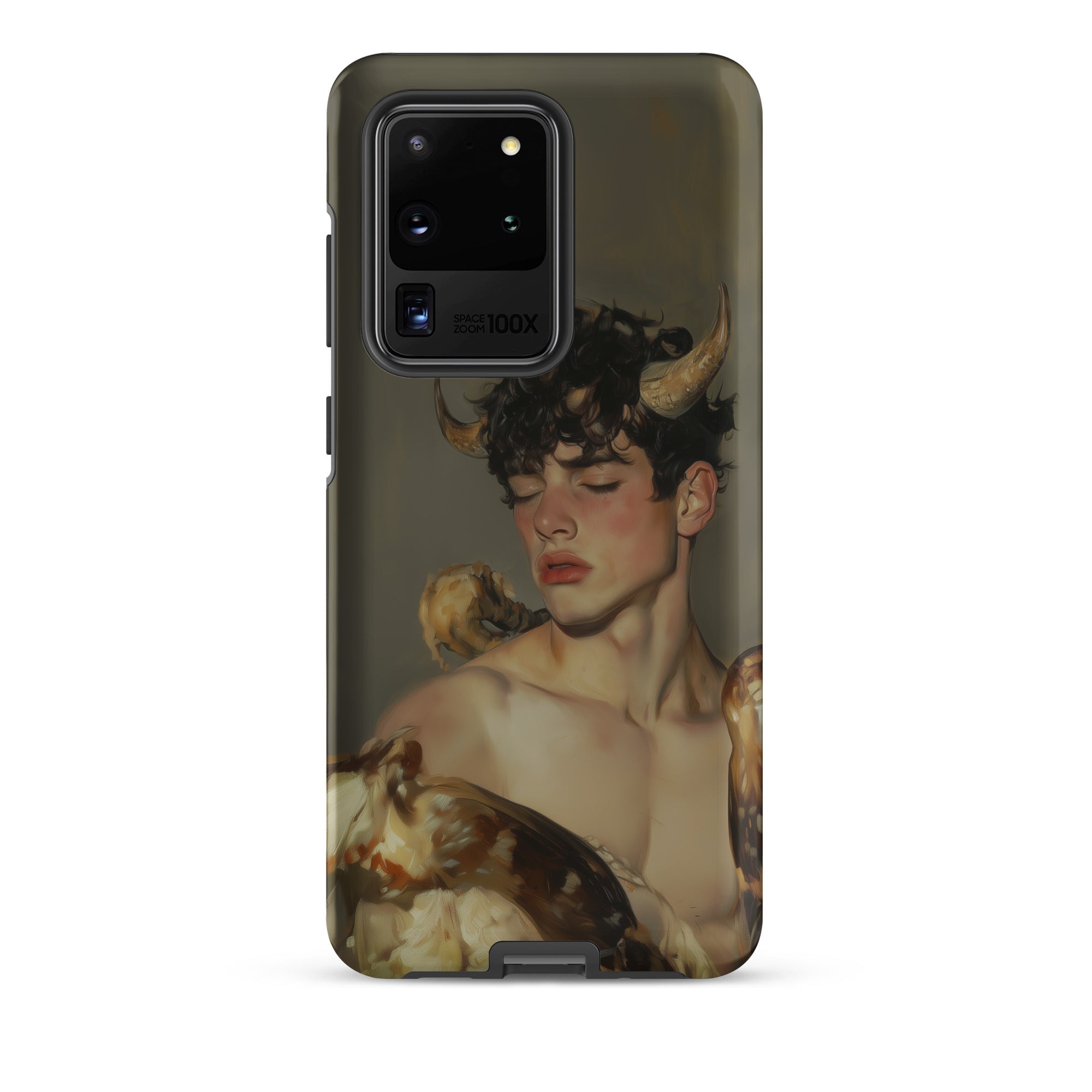 Aamon Grand Marquis of Hell Art Samsung Case, Galaxy S20 Ultra / Matte, Smartphone Case Painted Horned Man