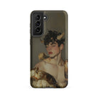 Aamon Grand Marquis of Hell Art Samsung Case, Galaxy S21 Fe / Matte, Phone Case Stylized Portrait Young Man Horns Wings