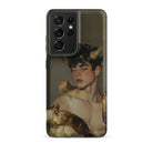 Aamon Grand Marquis of Hell Art Samsung Case, Galaxy S21 Ultra / Matte, Phone Case Dark Haired Figure Horns Bare Torso