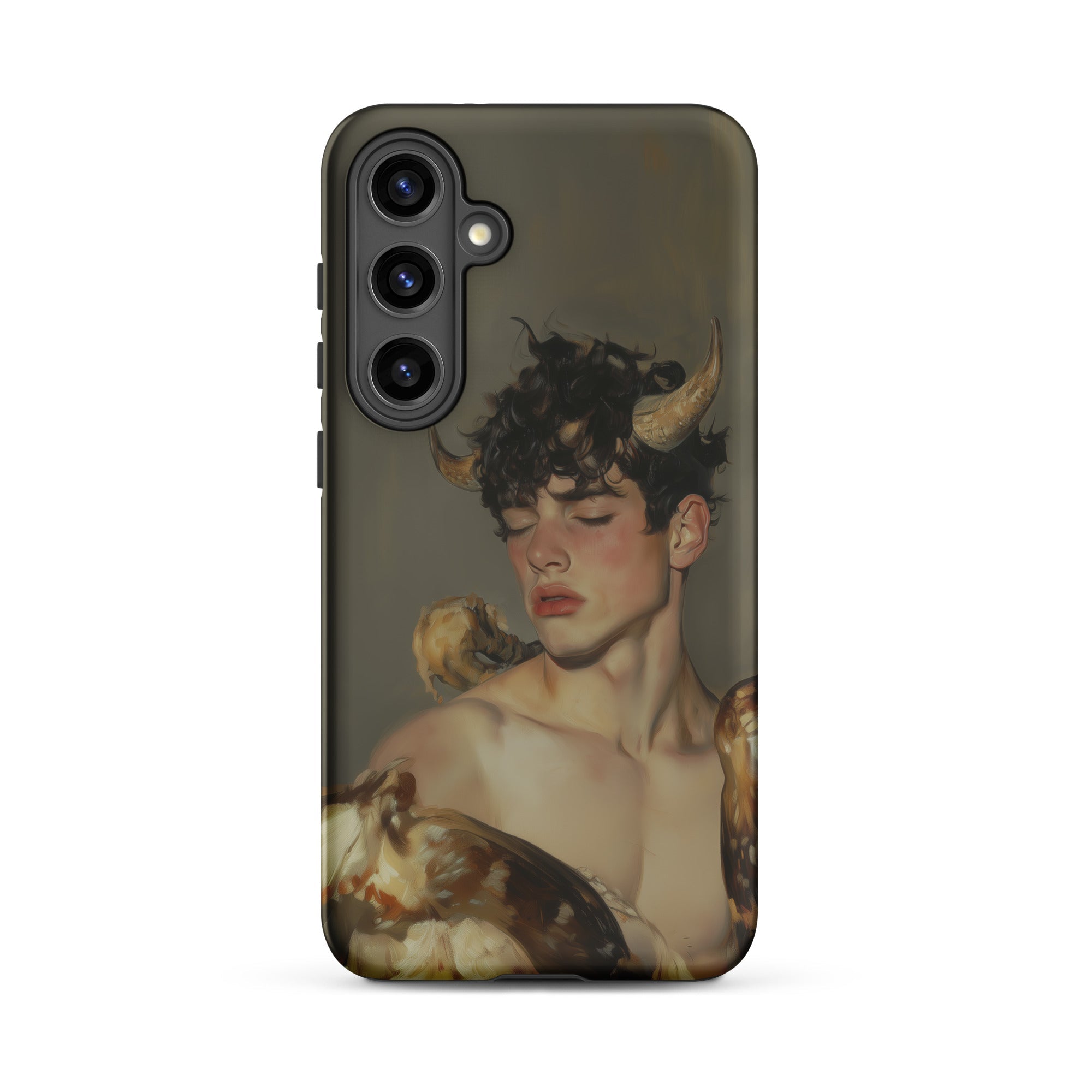 Aamon Grand Marquis of Hell Art Samsung Case, Galaxy S24 Plus / Matte, Smartphone Dark Colored Protective Case Artistic Depiction Person