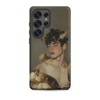 Aamon - Grand Marquis of Hell Art Samsung Case, Galaxy S25 Ultra / Matte, Smartphone Case Printed Horned Figure
