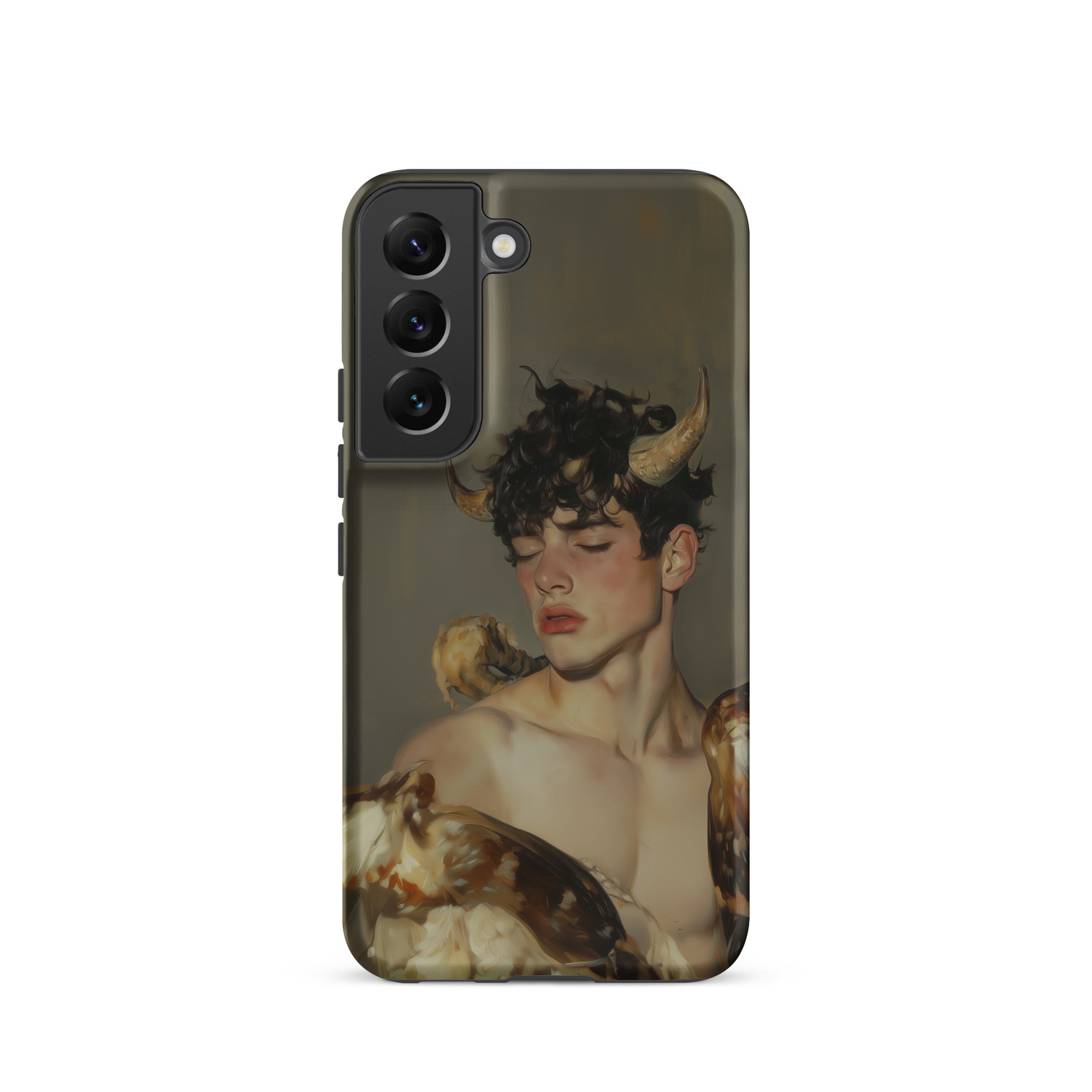 Aamon Grand Marquis of Hell Art Samsung Case, Smartphone Case Stylized Depiction Figure Horns