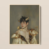 Aamon - Grand Marquis of Hell Framed Canvas, 12x16’’ / 31x41cm / Natural Floating Frame, Framed Painting Horned Man Animals