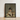 Black-framed Portrait Young Man Dark Curly Hair Horns Silence, a Lithe Demon, Stands Bathed, Curling Delicately