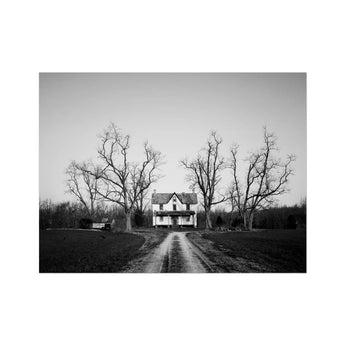 Abandoned Home in Rural Maryland - Carol M. Highsmith Art Print, Isolated Farmhouse Long Driveway Surrounded Barren Trees Fields