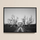 Abandoned Home in Rural Maryland - Carol M. Highsmith Framed Canvas, 16x12’’ / 41x31cm / Black Floating Frame, Framed Black White