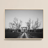 Abandoned Home in Rural Maryland - Carol M. Highsmith Framed Canvas, 16x12’’ / 41x31cm / Natural Floating Frame, Framed Black White